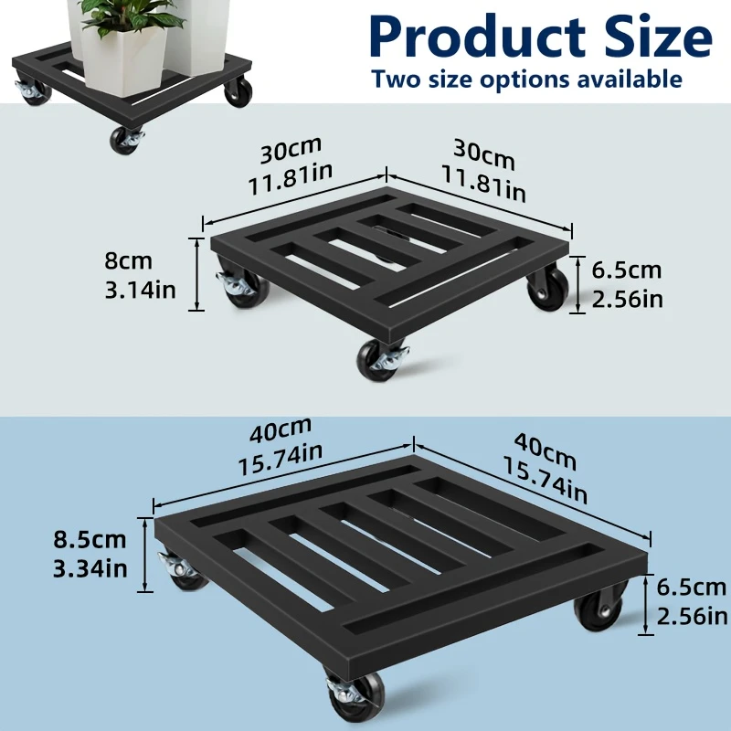 Metal Lockable Wheeled Plant Cart - Image 3