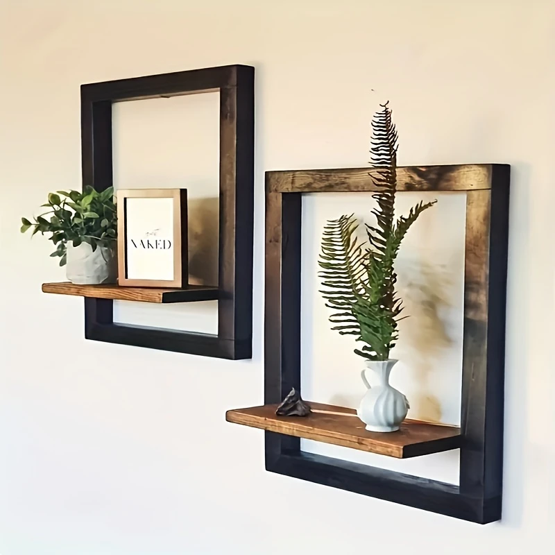 Vintage Wooden Wall Shelves