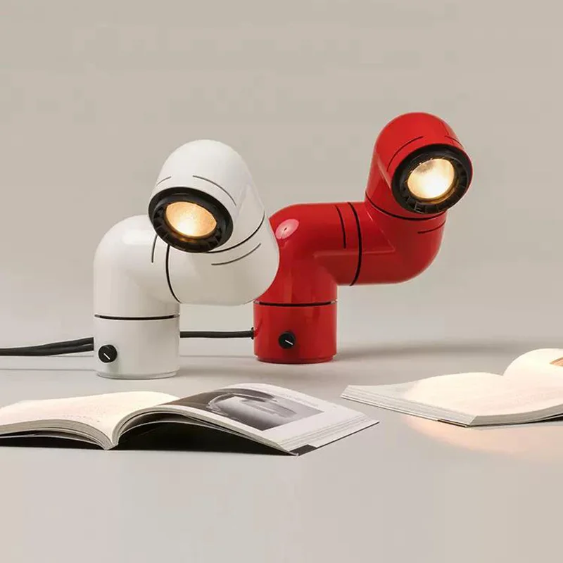 Spanish Santa Cole Space Age Tatu Floor light Red/White Water Pipe Table lamp for Bedroom Living Room Designer Floor Lamp - Image 5