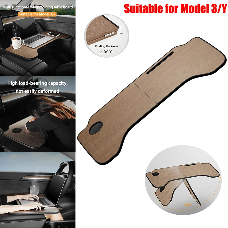 For Tray Table For Tesla Model 3 Model Y Folding Car Steering Wheel Board Laptop Foldable Desk Mount Eating Drinks Tray Holder