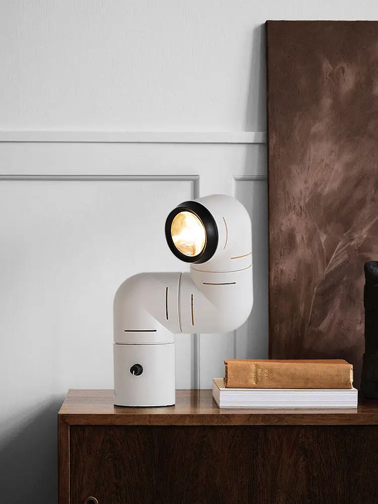 Spanish Santa Cole Space Age Tatu Floor light Red/White Water Pipe Table lamp for Bedroom Living Room Designer Floor Lamp - Image 6