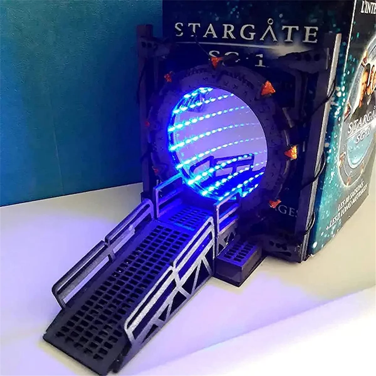 Stargate Bookends, Ornaments, Table Lamps, Gifts, LED Lighted Portal Bookends, Two-Way Galaxy Door, Creative - Image 4