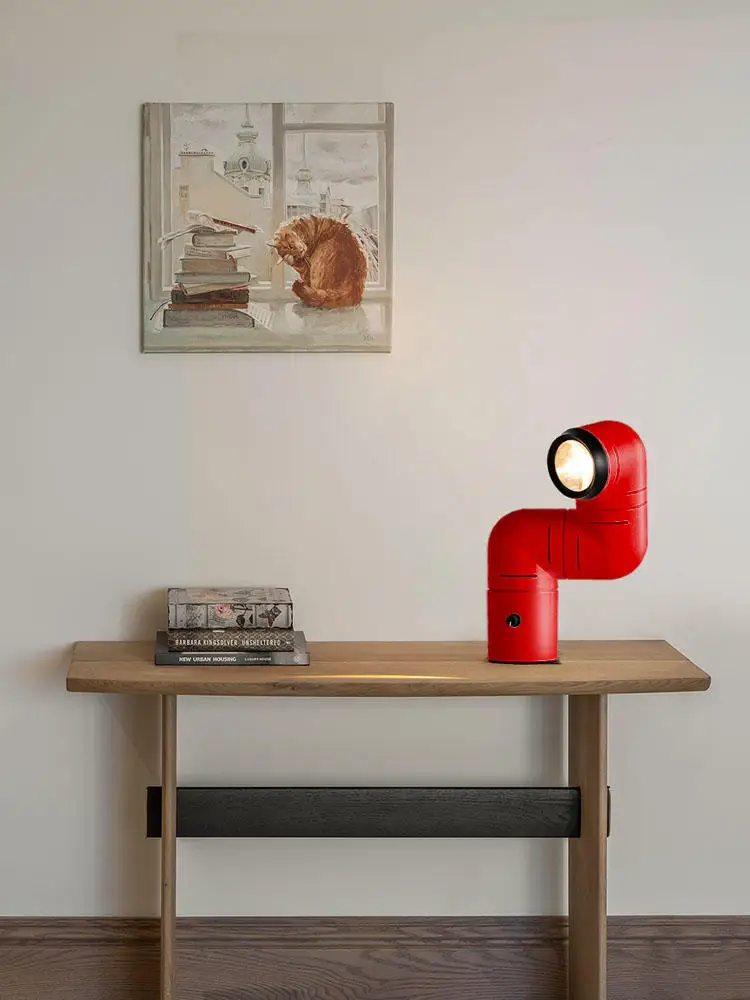 Spanish Santa Cole Space Age Tatu Floor light Red/White Water Pipe Table lamp for Bedroom Living Room Designer Floor Lamp - Image 4